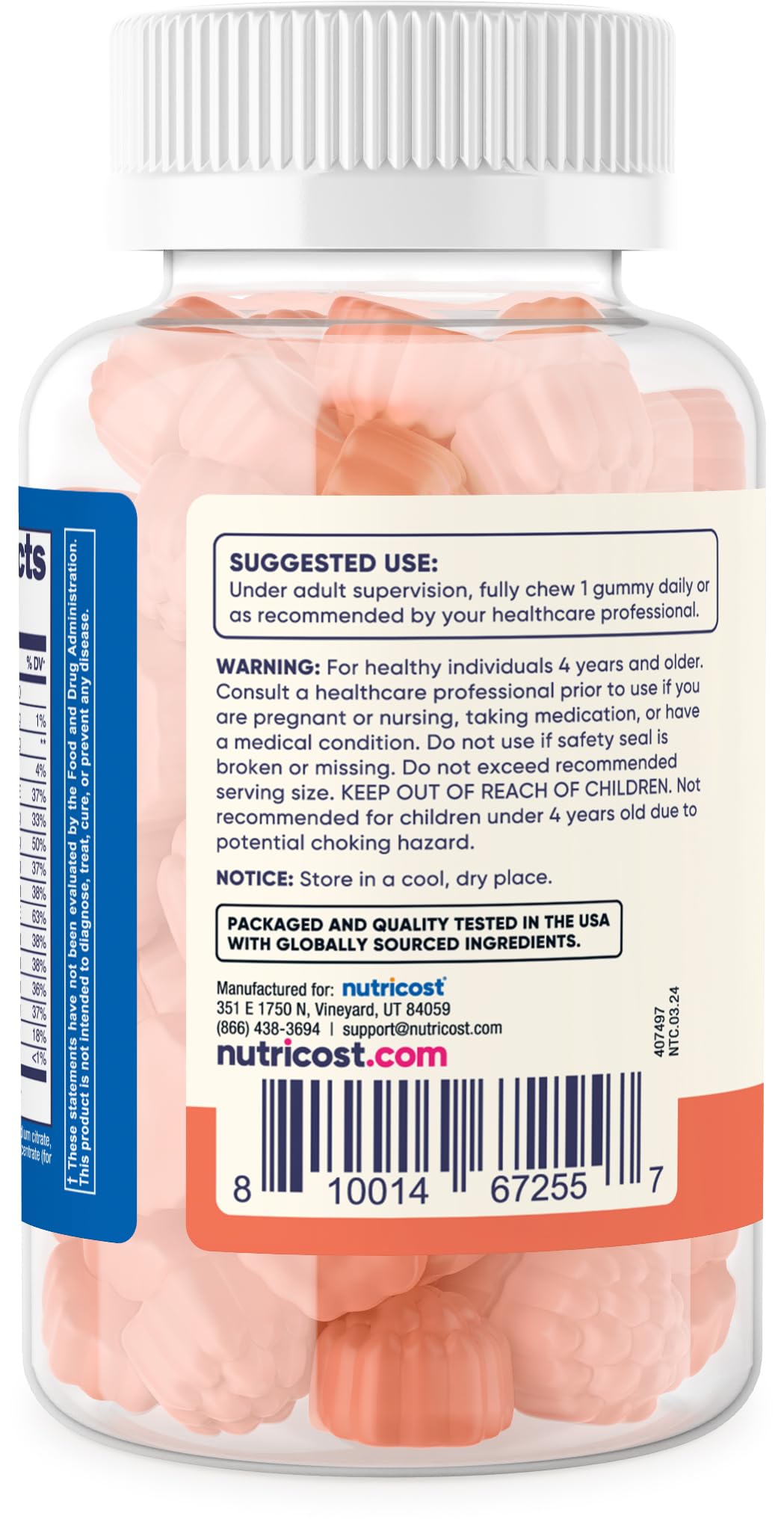 Pre-Order | Arrives in 5–10 Days – Nutricost Kids Multivitamin Gummies 120 Servings (Mixed Berry Flavored Gummies) - Gluten Free, Non-GMO, and Vegetarian Friendly