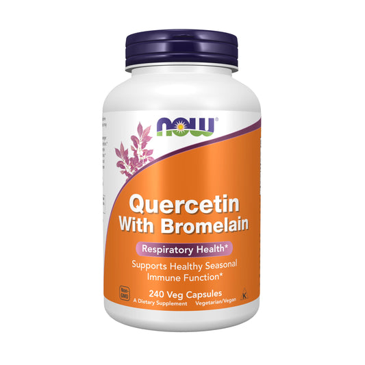 Pre-Order | Arrives in 5–10 Days – NOW Foods Supplements, Quercetin with Bromelain, Balanced Immune System*, 240 Veg Capsules