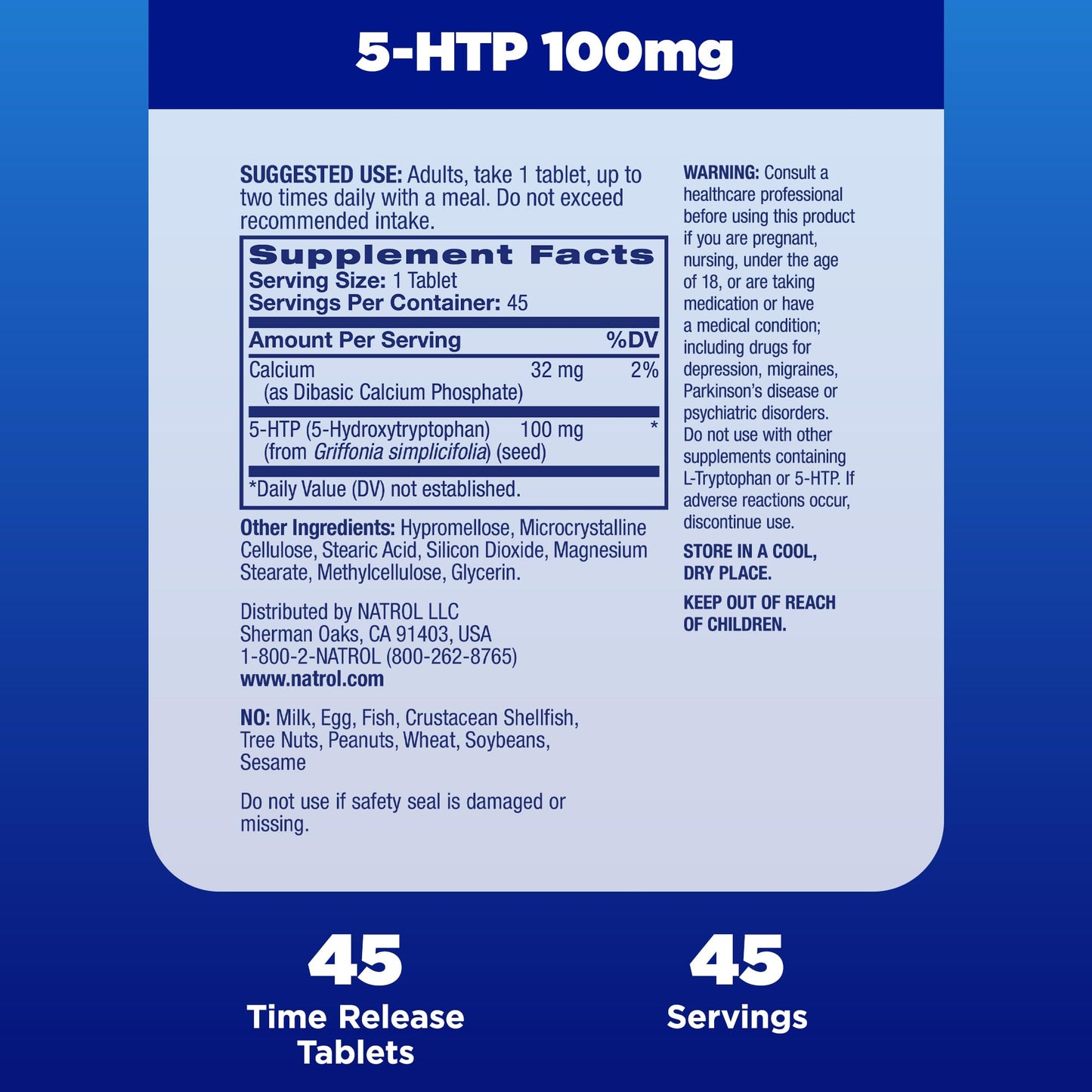 Pre-Order | Arrives in 5–10 Days – Natrol 5-HTP 100mg, Dietary Supplement Helps Support a Balanced Mood, 90 Time Release Tablets, 22-45 Day Supply