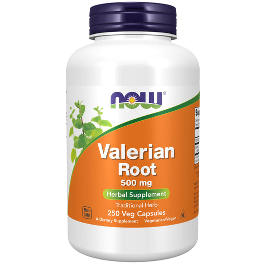 Pre-Order | Arrives in 5–10 Days – NOW Foods Supplements, Valerian Root (Valeriana officinalis) 500 mg, Herbal Supplement, 250 Veg Capsules