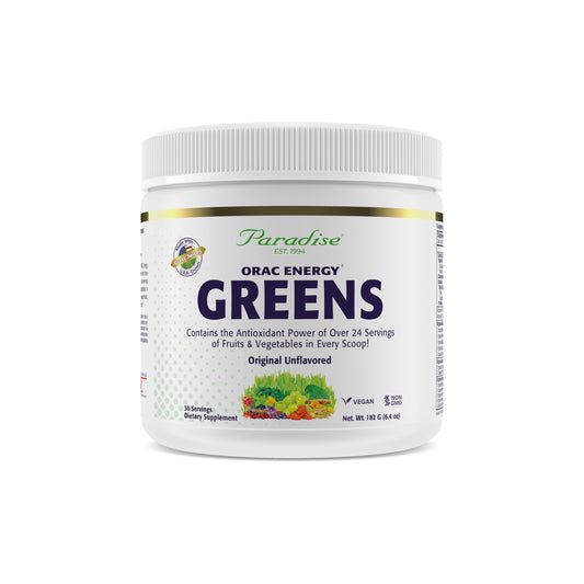 Pre-Order | Arrives in 5–10 Days – Paradise, ORAC Energy Greens Powder Extract, Super Antioxidants, Probiotics for Gut Health & Digestion, Vitamin C for Immunity, with Spirulina & Chlorella, Non-GMO, Gluten Free, 30 Servings