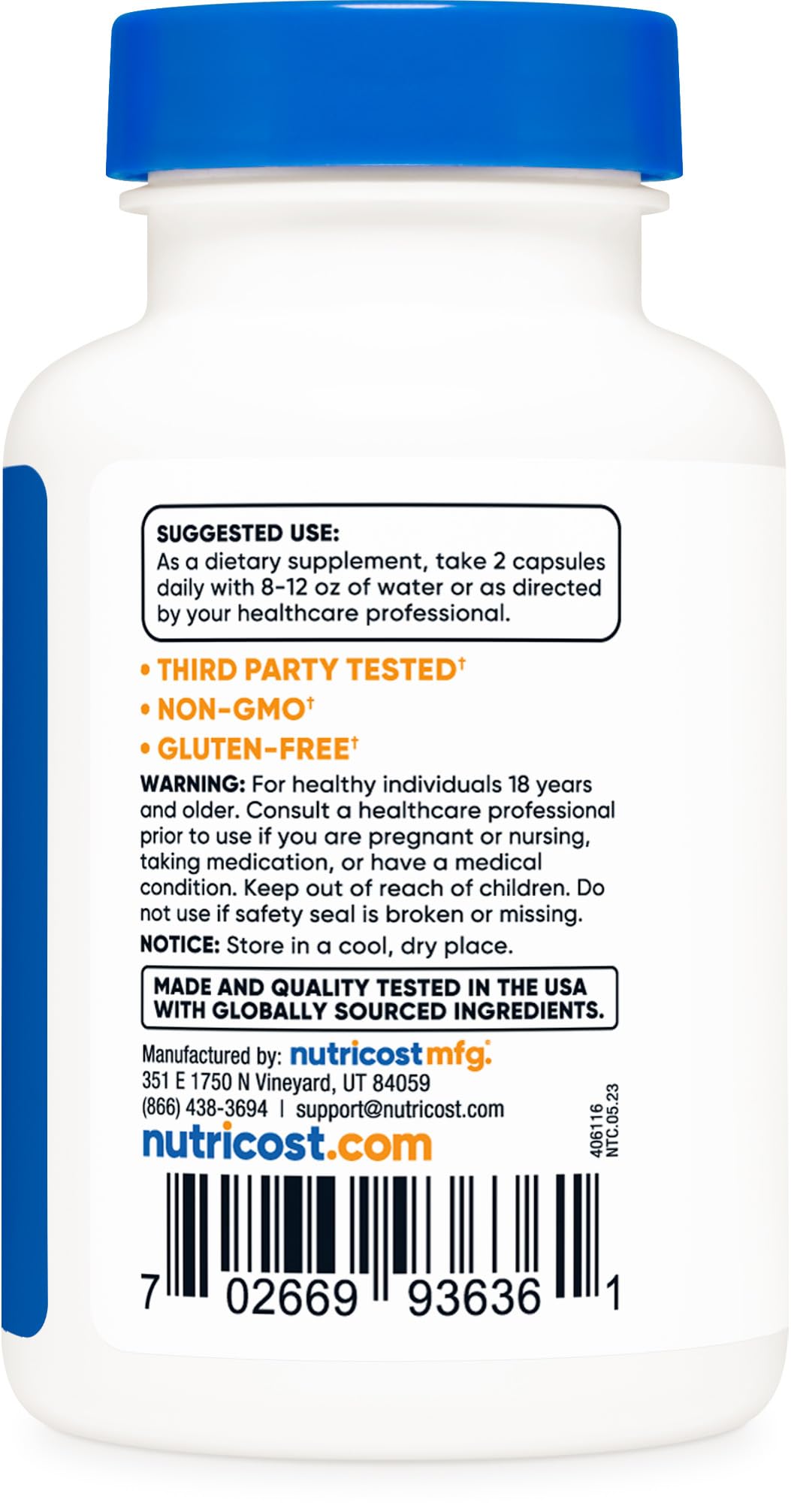 Pre-Order | Arrives in 5–10 Days – Nutricost Berberine HCl 600mg, 60 Vegetarian Capsules - Gluten Free & Non-GMO (3 Bottles)