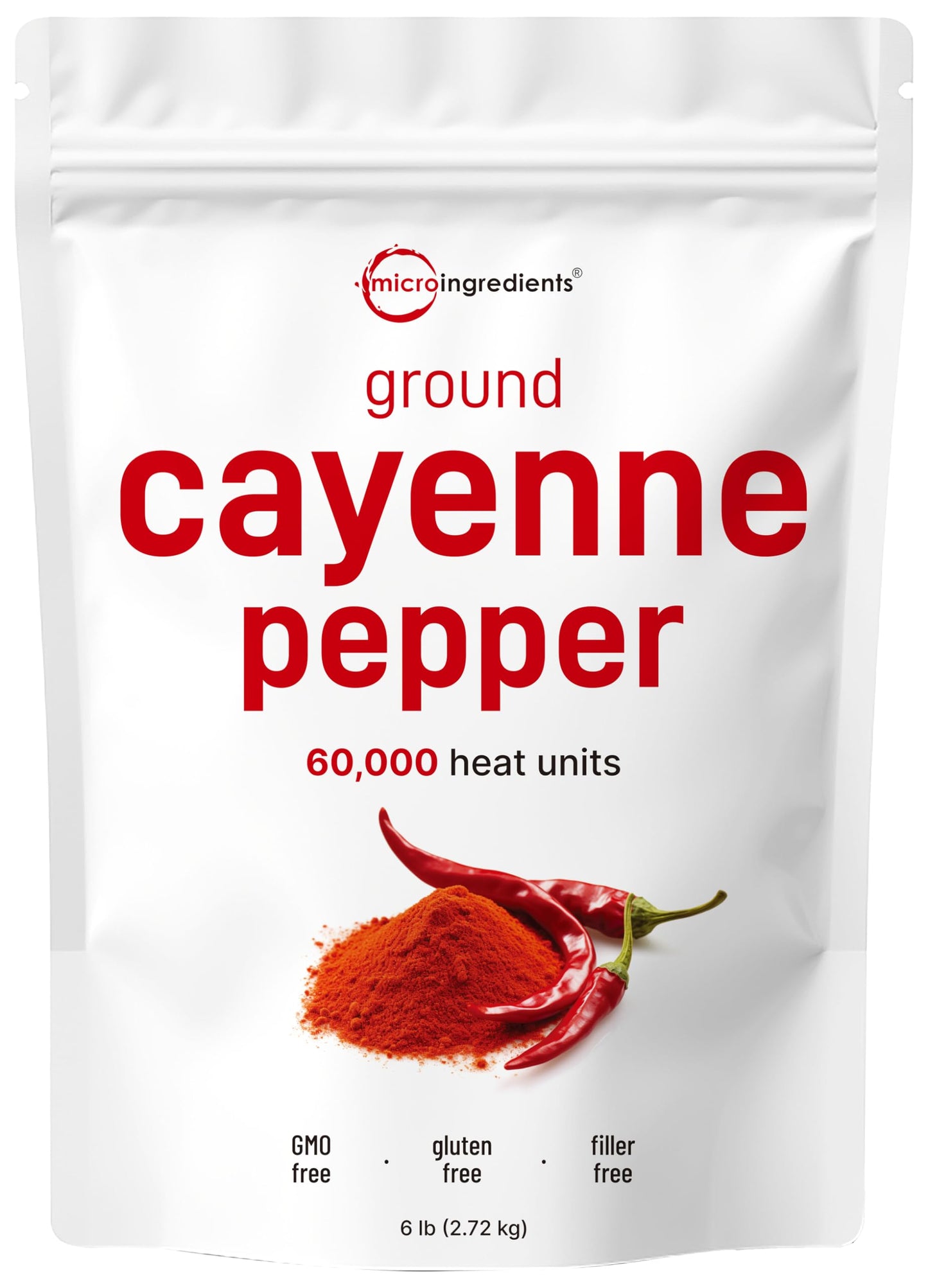 Pre-Order | Arrives in 5–10 Days – Ground Cayenne Pepper Powder, 6lbs (60,000 SHU Heat) | Premium Source for Spice & Seasoning | Garden Protection from Wildlife | Additive Free, Non-GMO, Bulk Supply