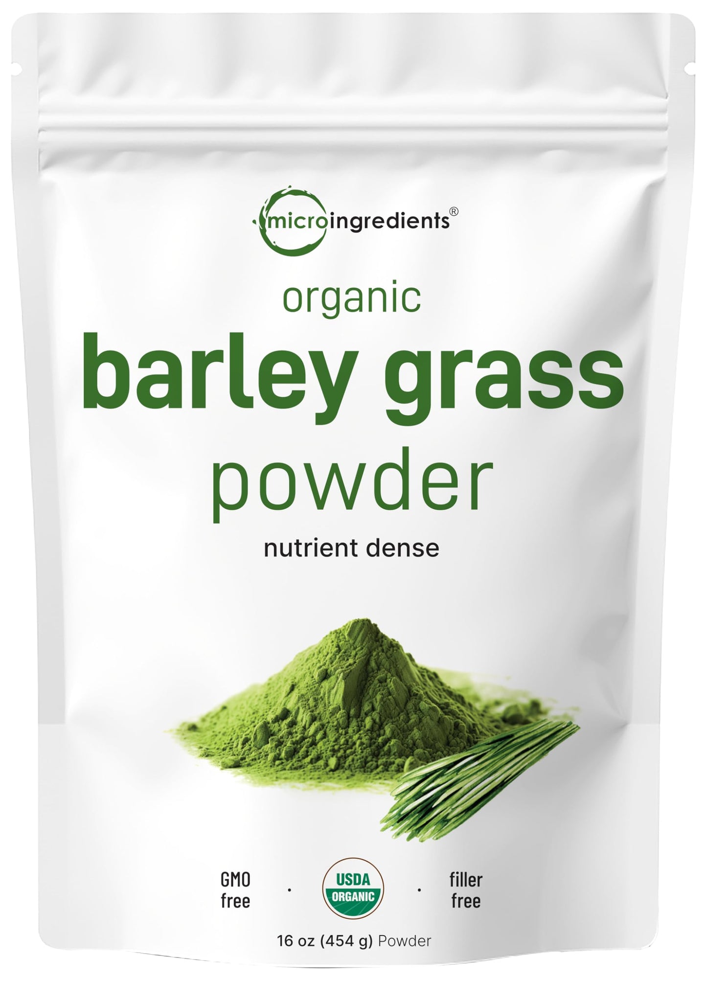 Pre-Order | Arrives in 5–10 Days – Organic Barley Grass Powder, 16 Ounces | US Grown | Rich in Vitamins, Minerals, Fibers, & Antioxidants | Superfood Greens Mix for Immune Health and Digestion Support | Non-GMO