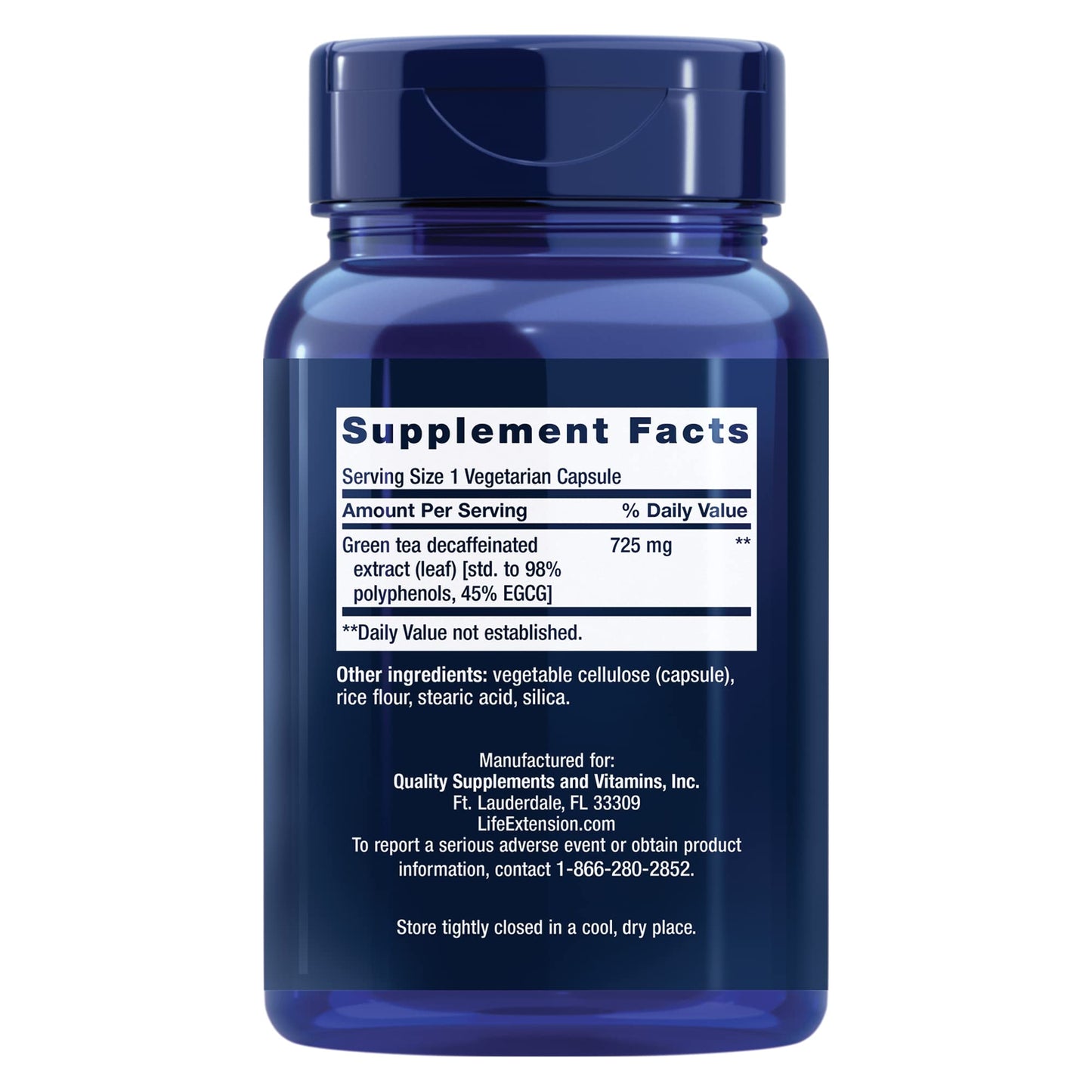 Pre-Order | Arrives in 5–10 Days – Life Extension Decaffeinated Mega Green Tea Extract – Polyphenol-Rich, Cell Health, Heart Health, Brain Health, Antioxidant Protection – Non-GMO, Gluten-Free, Vegetarian – 100 Capsules