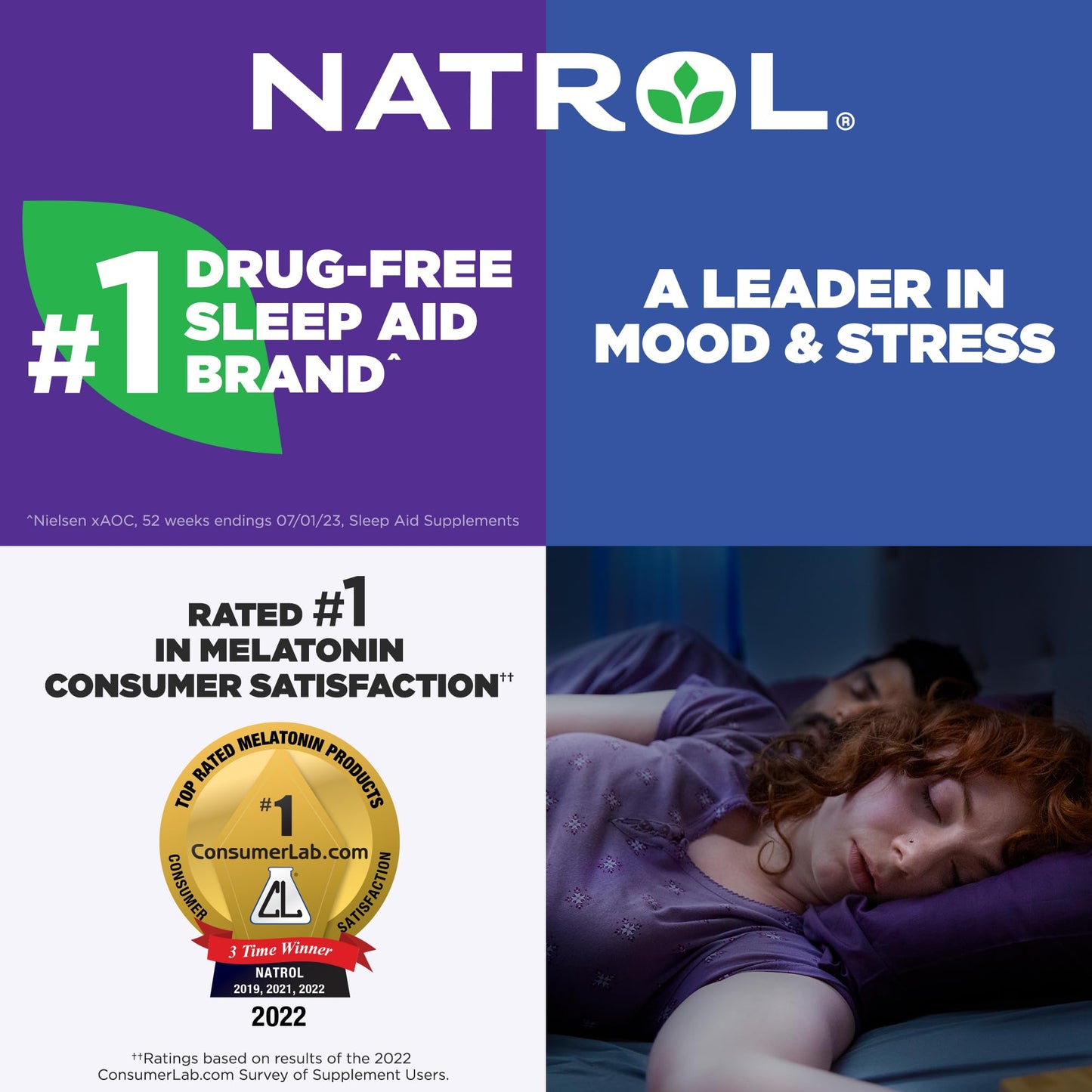 Pre-Order | Arrives in 5–10 Days – Natrol Advanced Sleep Melatonin + 5HTP, 6mg, Calming Sleep Aid for Restful Sleep, 60 Time-Release Tablets, 60-Day Supply