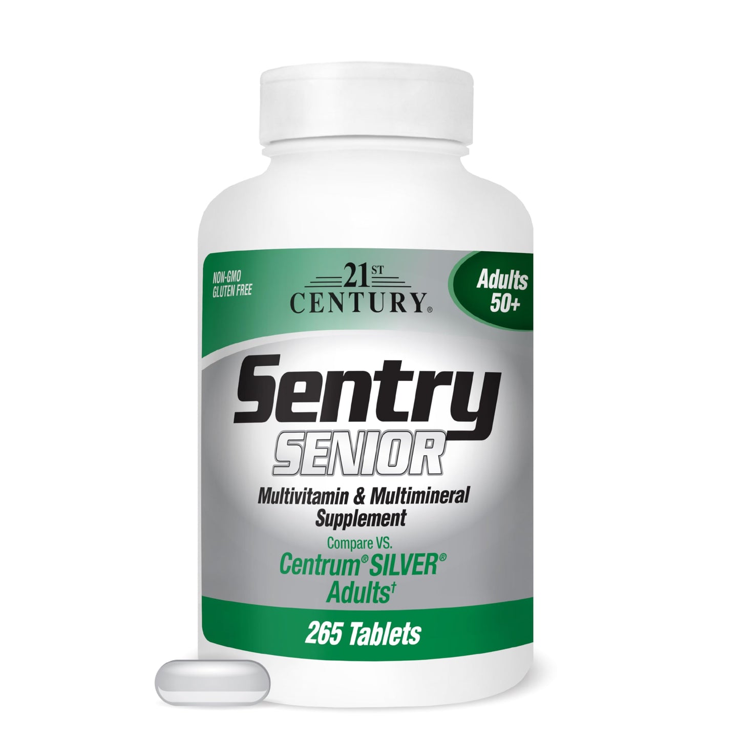 Pre-Order | Arrives in 5–10 Days – 21st Century Sentry Senior Tablets, 265 Count