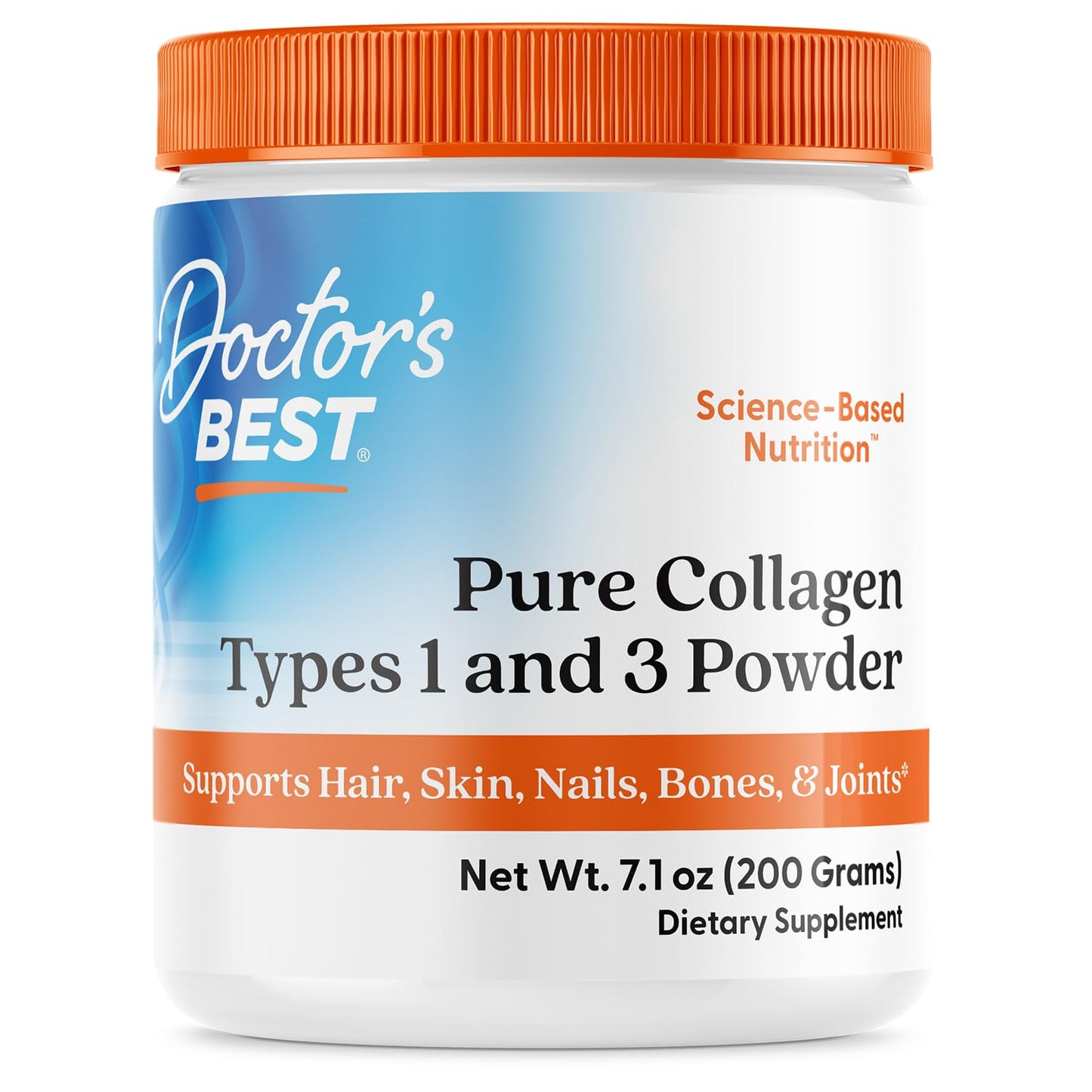 Pre-Order | Arrives in 5–10 Days – Doctor's Best Pure Collagen Types 1 & 3, Promotes Healthy Skin Hair & Nails – Bone & Joint Support, 7.1 Ounce (Pack of 1)
