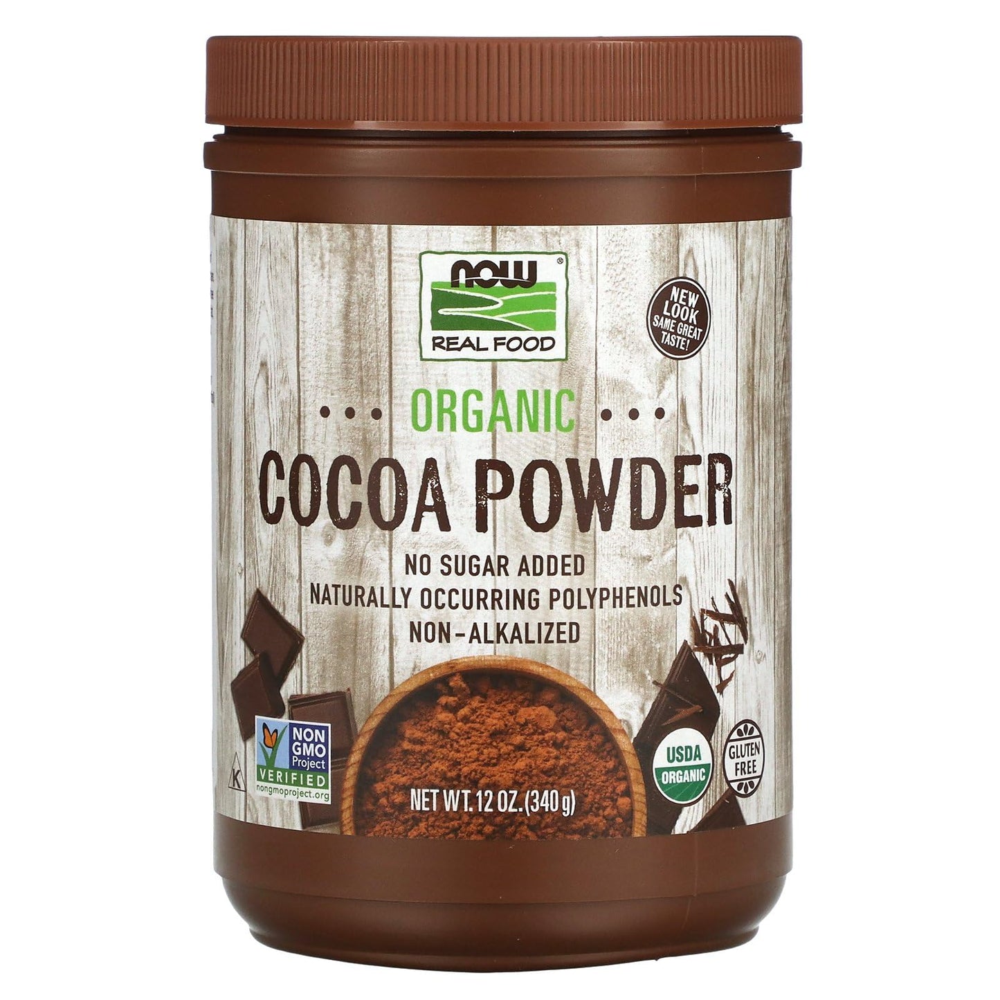 Pre-Order | Arrives in 5–10 Days – NOW Foods Organic Cocoa Powder, Unsweetened-12 oz