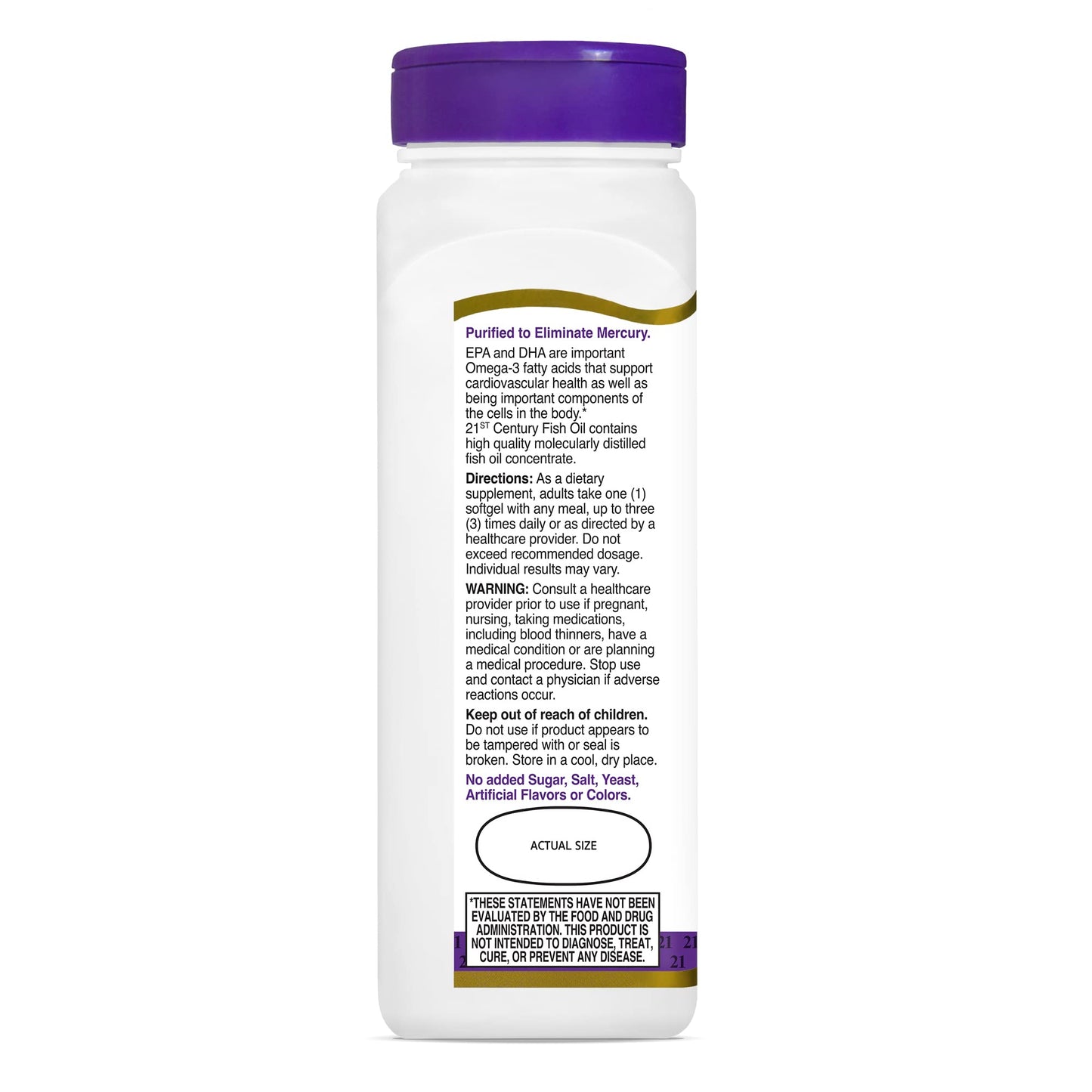 Pre-Order | Arrives in 5–10 Days – 21st Century Fish Oil, 1,200 mg, 90 Softgels