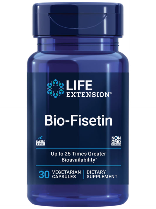 Pre-Order | Arrives in 5–10 Days – Life Extension Bio-Fisetin, Fisetin, galactomannans from Fenugreek Seed, Cellular Health, Cognitive Health, Longevity, Gluten-Free, Vegetarian, Non-GMO, 30 Vegetarian Capsules