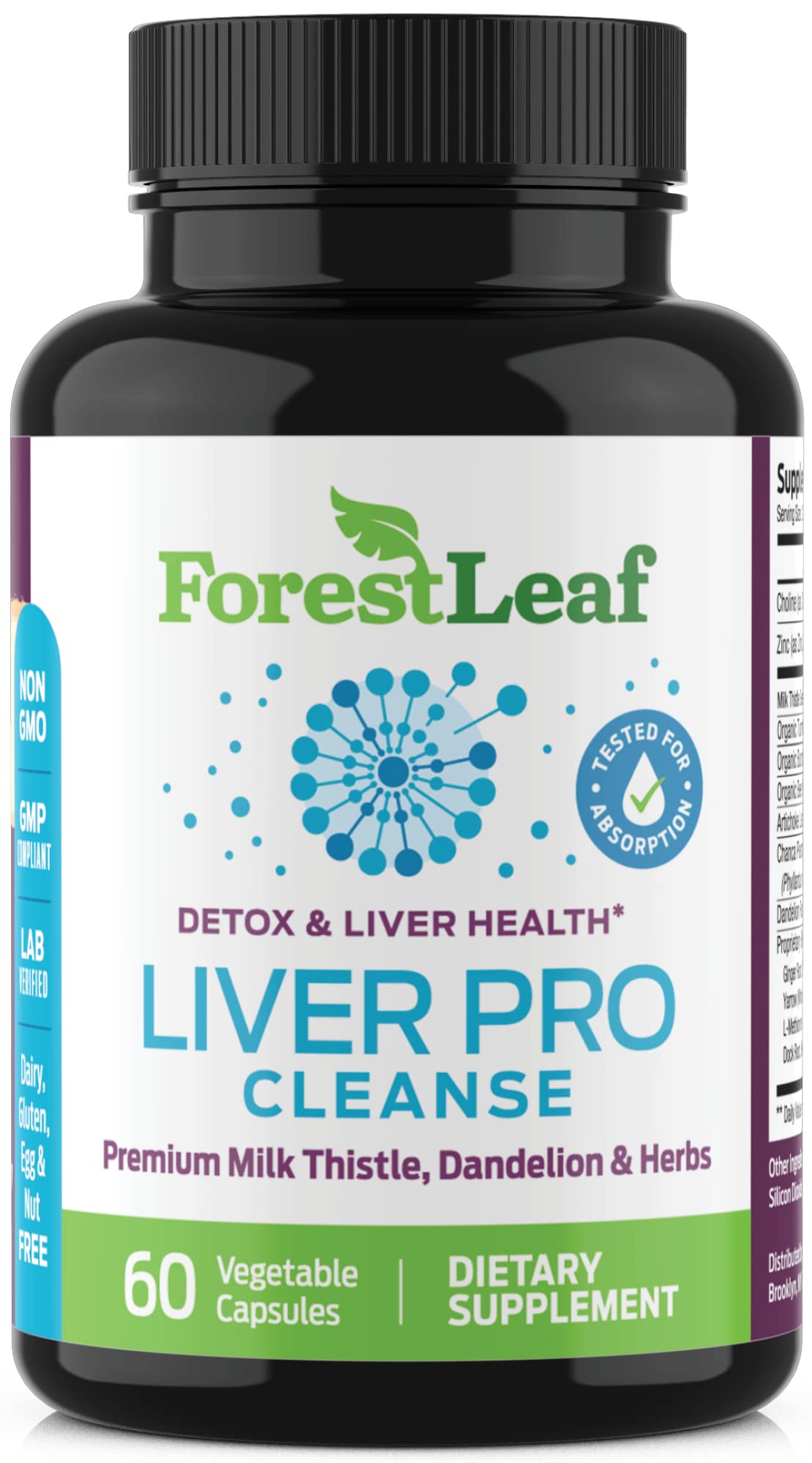 Pre-Order | Arrives in 5–10 Days – Liver Cleanse Detox & Repair - Fatty Liver Repair Detox Complex Supplement w/Choline, Zinc, Milk Thistle, Dandelion Root, Turmeric, Burdock, Artichoke - Liver Support Supplement | 60 Caps