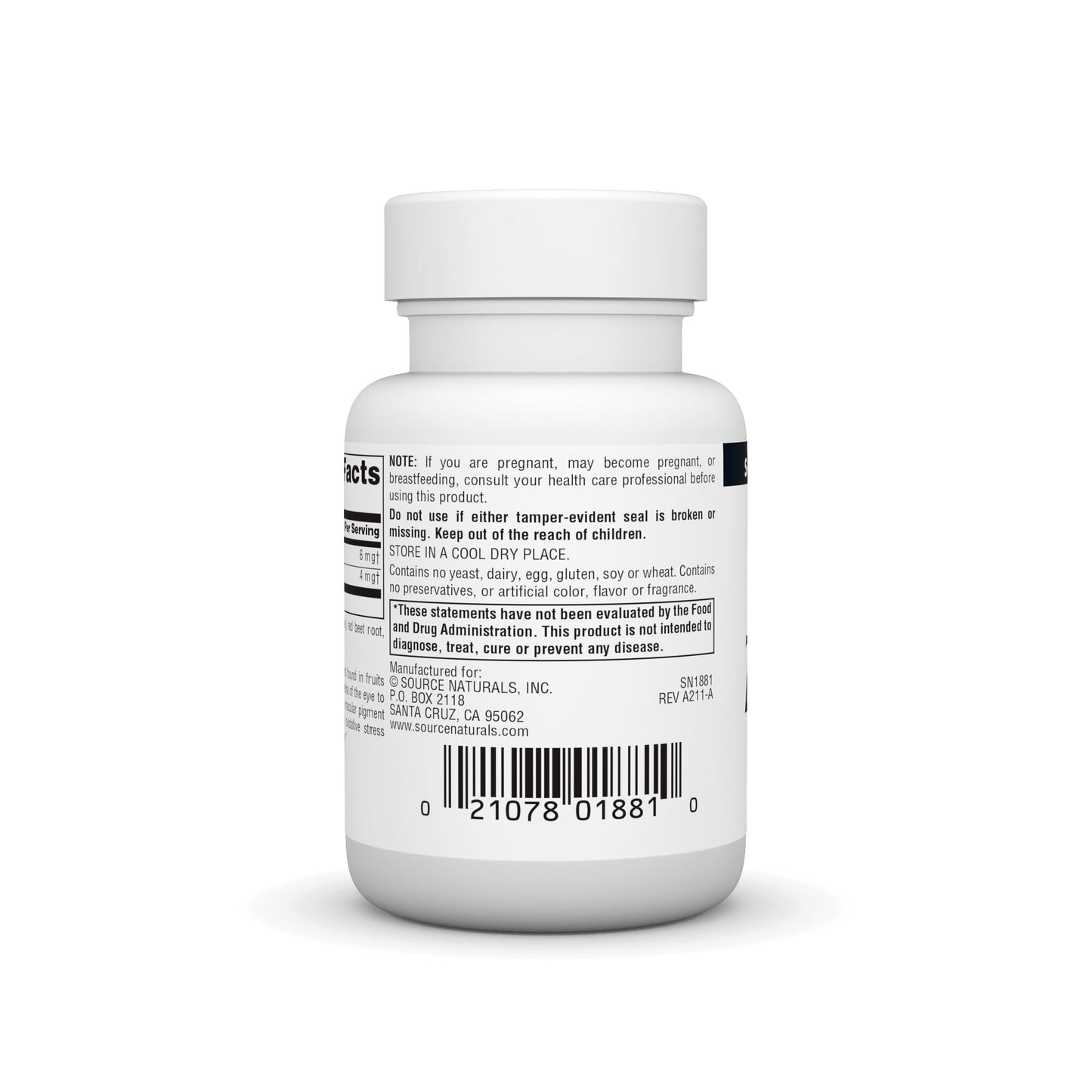 Pre-Order | Arrives in 5–10 Days – Source Naturals Zeaxanthin with Lutein, Antioxidant Eye Support* 10mg, 30 Capsules