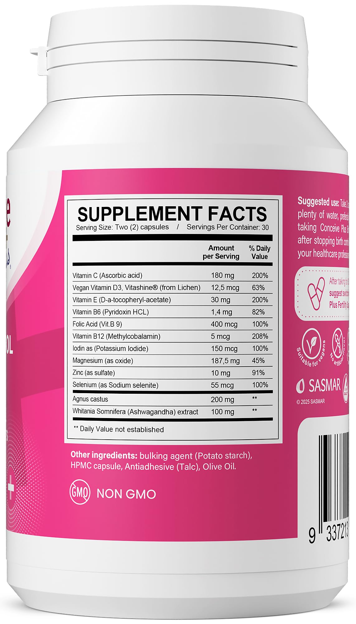 Pre-Order | Arrives in 5–10 Days – CONCEIVE PLUS Birth Control Detox Supplement - Prenatal Vitamins Best for Women - Support Hormone Balance & Ovarian Health - Essential for Women Trying to Conceive - Dietary Supplements - 60 Capsules