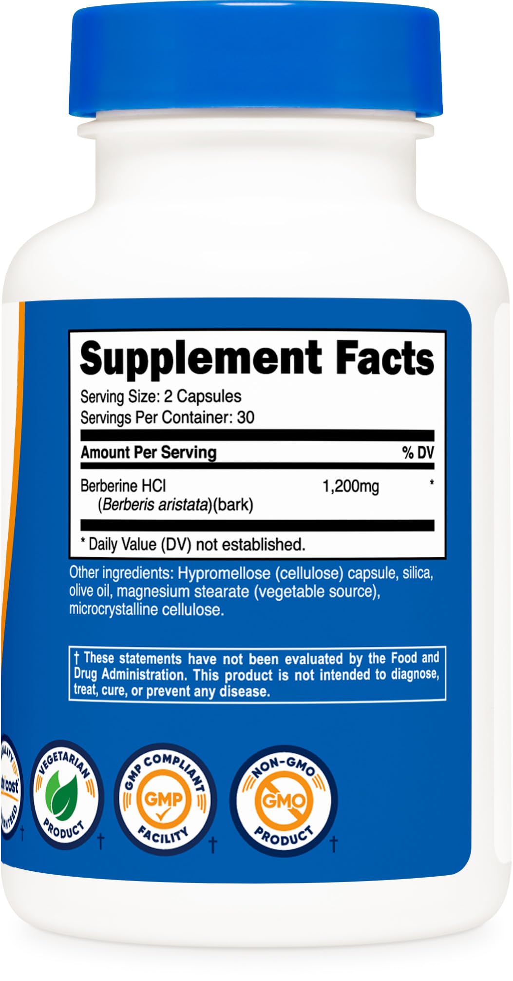 Pre-Order | Arrives in 5–10 Days – Nutricost Berberine HCl 600mg, 60 Vegetarian Capsules - Gluten Free & Non-GMO (3 Bottles)