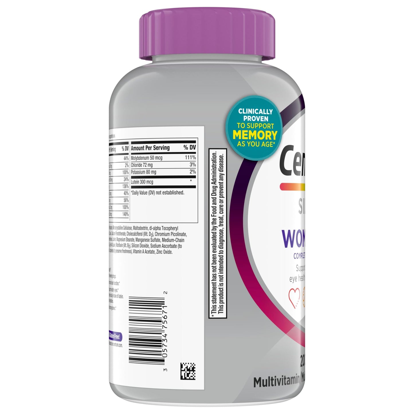 Pre-Order | Arrives in 5–10 Days – Centrum Silver Women's Multivitamin for Women 50 Plus, Multivitamin/Multimineral Supplement with Vitamin D3, B Vitamins, Non-GMO Ingredients, Supports Memory and Cognition in Older Adults - 200 Ct