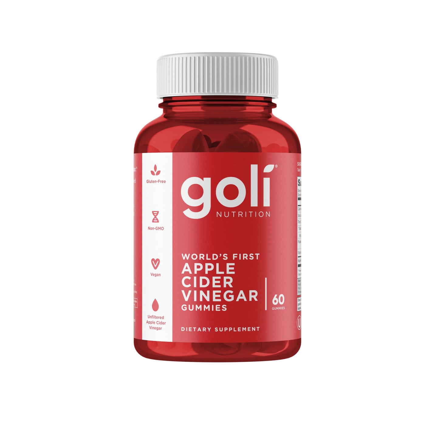 Pre-Order | Arrives in 5–10 Days – Goli Apple Cider Vinegar Gummy Vitamins - 60 Count - Vitamin B12, Gelatin-Free, Gluten-Free, Vegan & Non-GMO