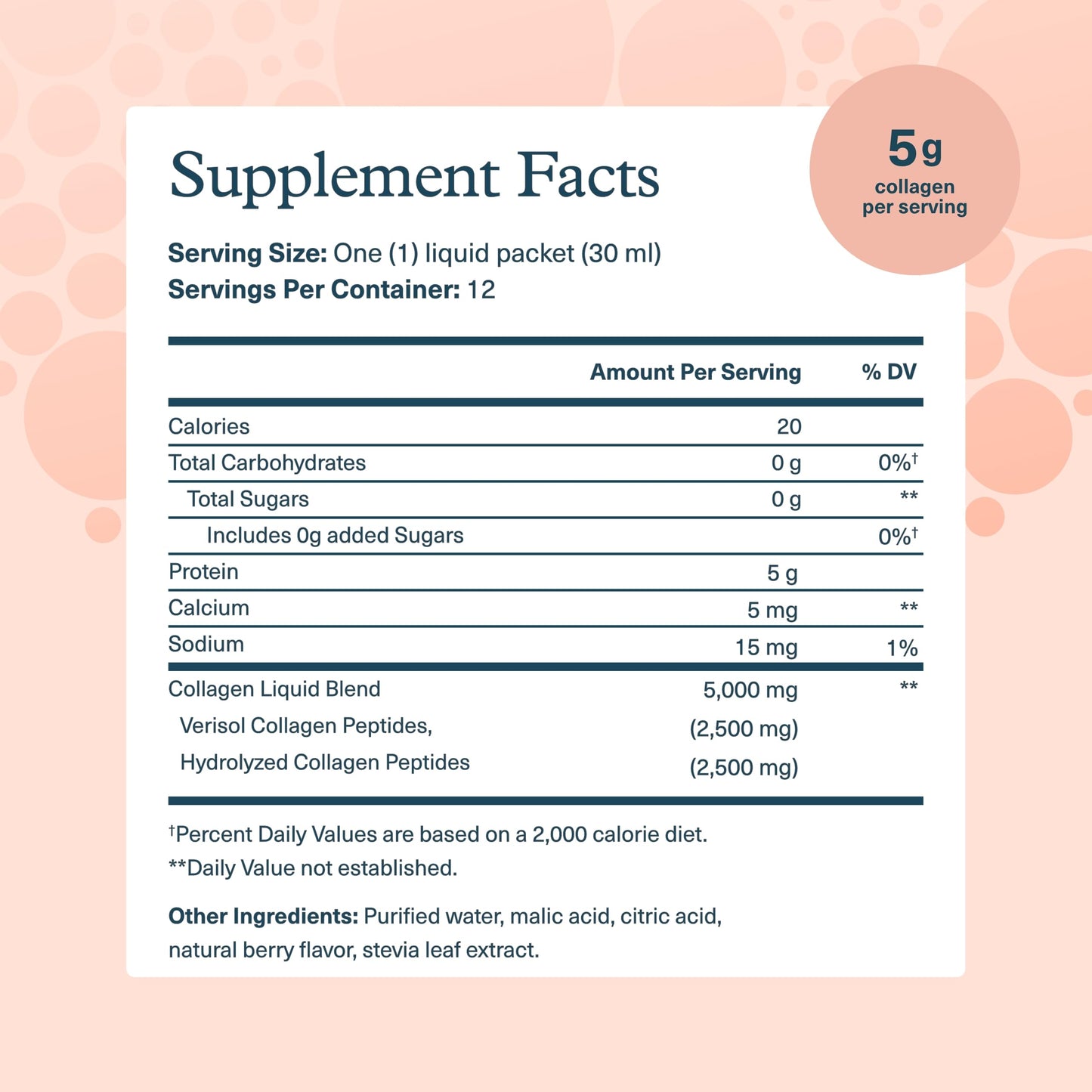 Pre-Order | Arrives in 5–10 Days – Youtheory Collagen Liquid - 5,000 mg Hydrolyzed Collagen - for Hair, Skin & Nails* - Sugar, Dairy & Soy Free - Berry Flavor - 12 Single Serving Packets