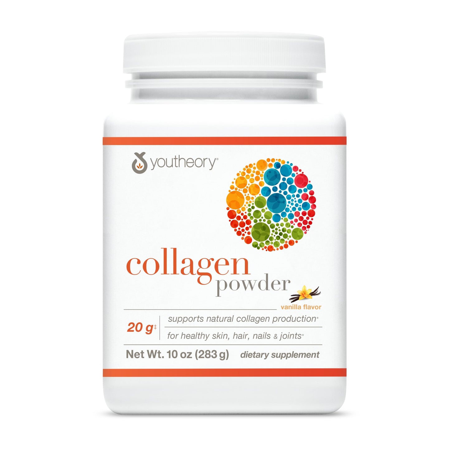 Pre-Order | Arrives in 5–10 Days – Youtheory Collagen Powder - Premium Collagen Supplement with Vitamin C & Biotin - for Healthy Hair, Nails, Skin & Joints* - Hydrolyzed & Highly Absorbable - Dairy, Soy & Gluten Free - Vanilla - 10 oz