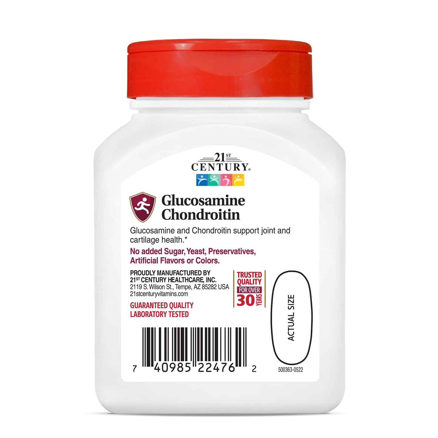 Pre-Order | Arrives in 5–10 Days – 21st Century Glucosamine Chondroitin 750/600mg - Triple Strength, Tablets, 60 Count