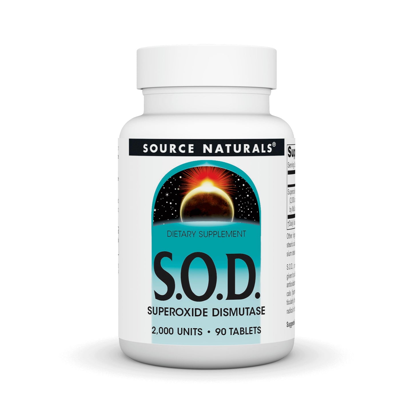 Pre-Order | Arrives in 5–10 Days – Source Naturals S-O-D, Superoxide Dismutase - Dietary Supplement - 90 Tablets