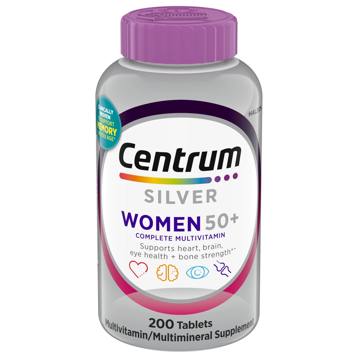Pre-Order | Arrives in 5–10 Days – Centrum Silver Women's Multivitamin for Women 50 Plus, Multivitamin/Multimineral Supplement with Vitamin D3, B Vitamins, Non-GMO Ingredients, Supports Memory and Cognition in Older Adults - 200 Ct