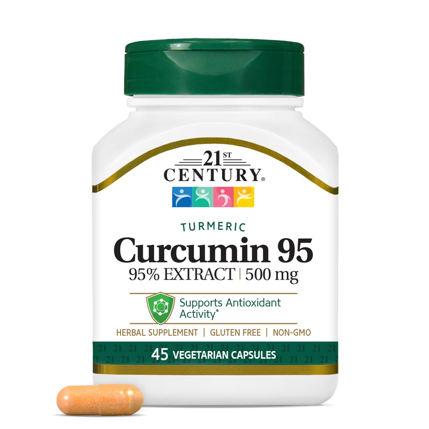 Pre-Order | Arrives in 5–10 Days – 21st Century Curcumin 95 Herbal Supplements, 45 Count (22757)