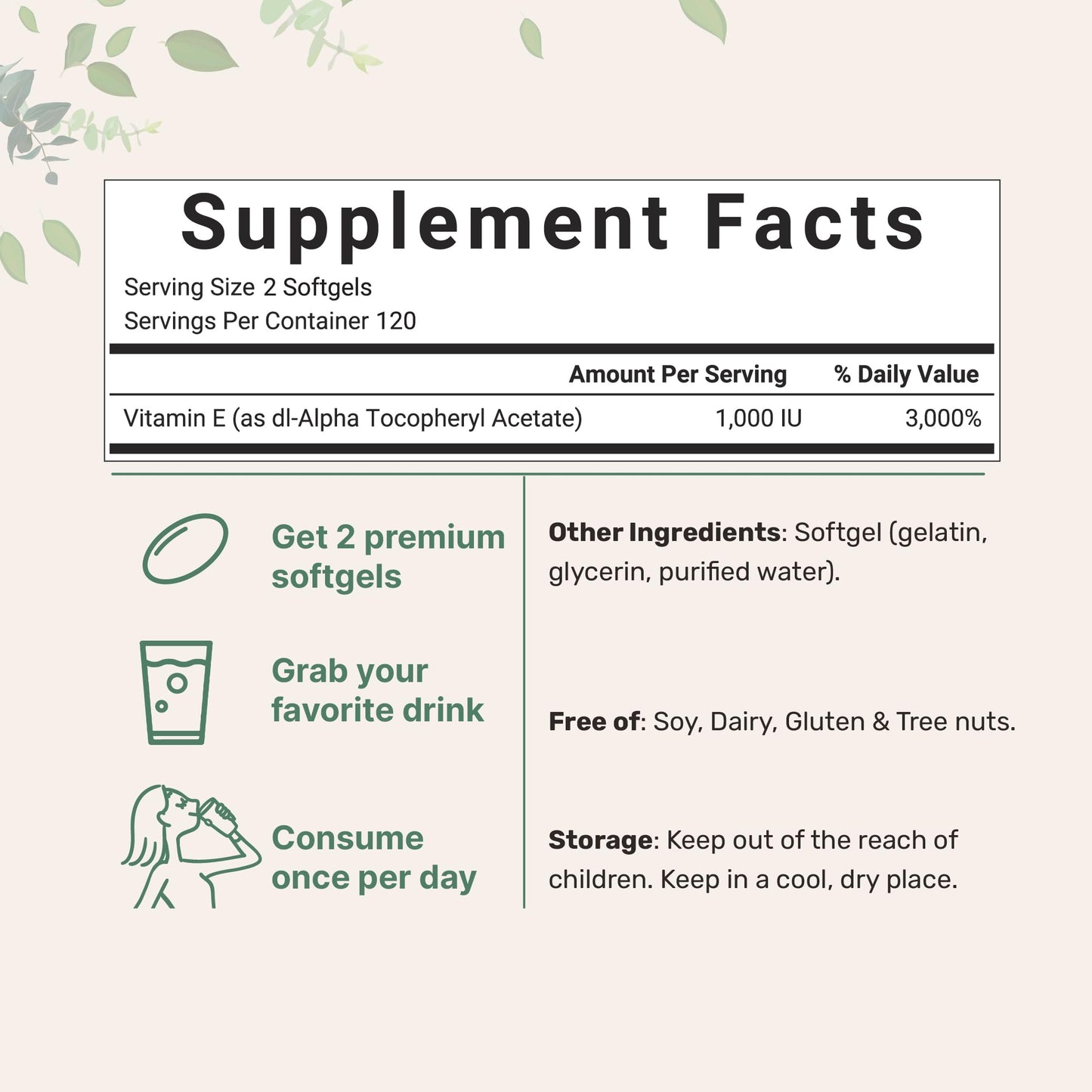 Pre-Order | Arrives in 5–10 Days – Micro Ingredients Vitamin E 1000 IU, 240 Softgels | Pure Vitamin E Oil Pills | Antioxidant Supplements for Skin, Face, & Immune Health | Non-GMO, Gluten Free