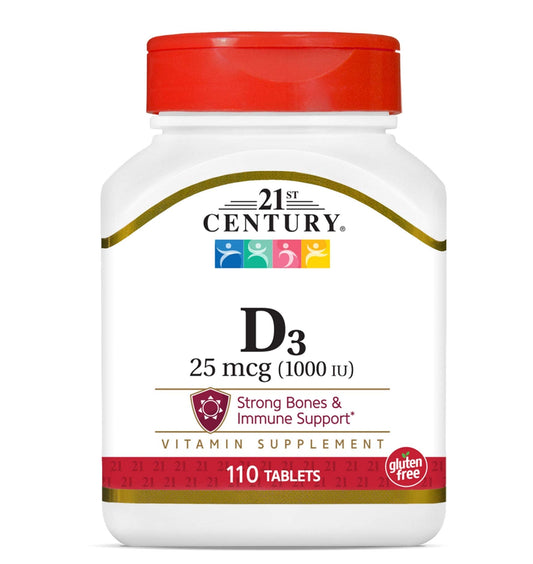 Pre-Order | Arrives in 5–10 Days – 21st Century D 1000 iu Tablets, 110-Count (Pack of 3)