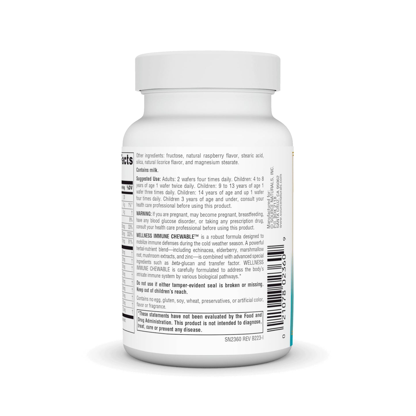 Pre-Order | Arrives in 5–10 Days – Source Naturals Wellness Immune Chewable Defense Complex* - 30 Chewables Wafers