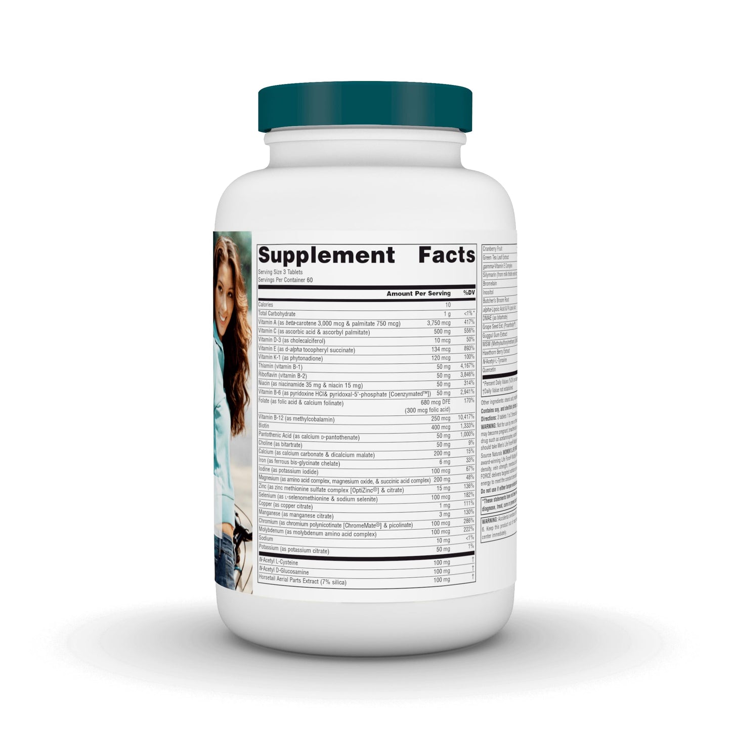 Pre-Order | Arrives in 5–10 Days – Source Naturals Women's Life Force Multiple, Daily Multivitamin & Immune Health, Rejuvenating Energy* Supplement - 180 Tablets