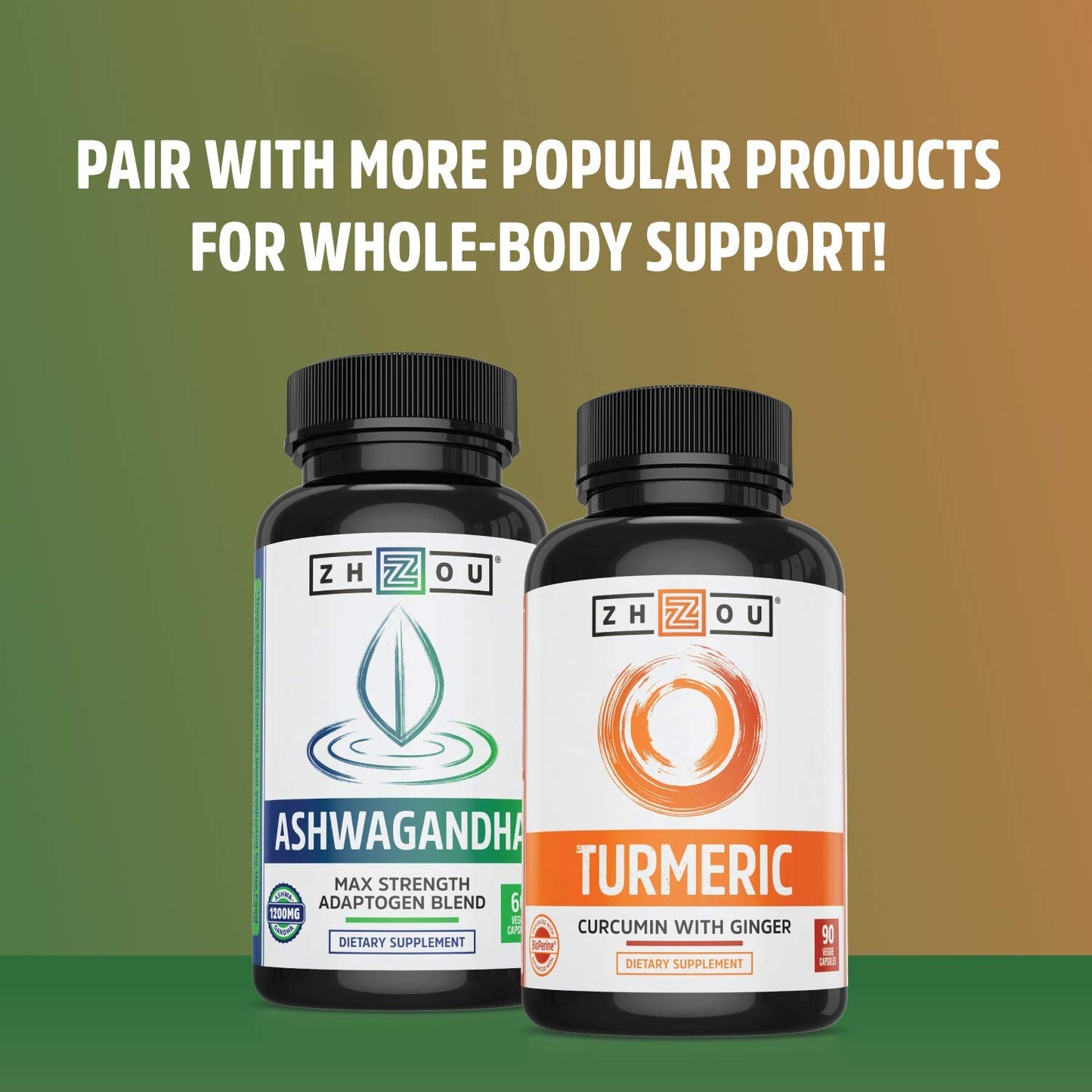 Pre-Order | Arrives in 5–10 Days – Zhou Nutrition 8-Plex Organic Mushroom Powder, Support Cognitive and Immune Health, Increase Energy, Endurance & Overall Wellness, Lions Mane, Reishi & Turkey Tail, 30 Servings - 2.14 Oz