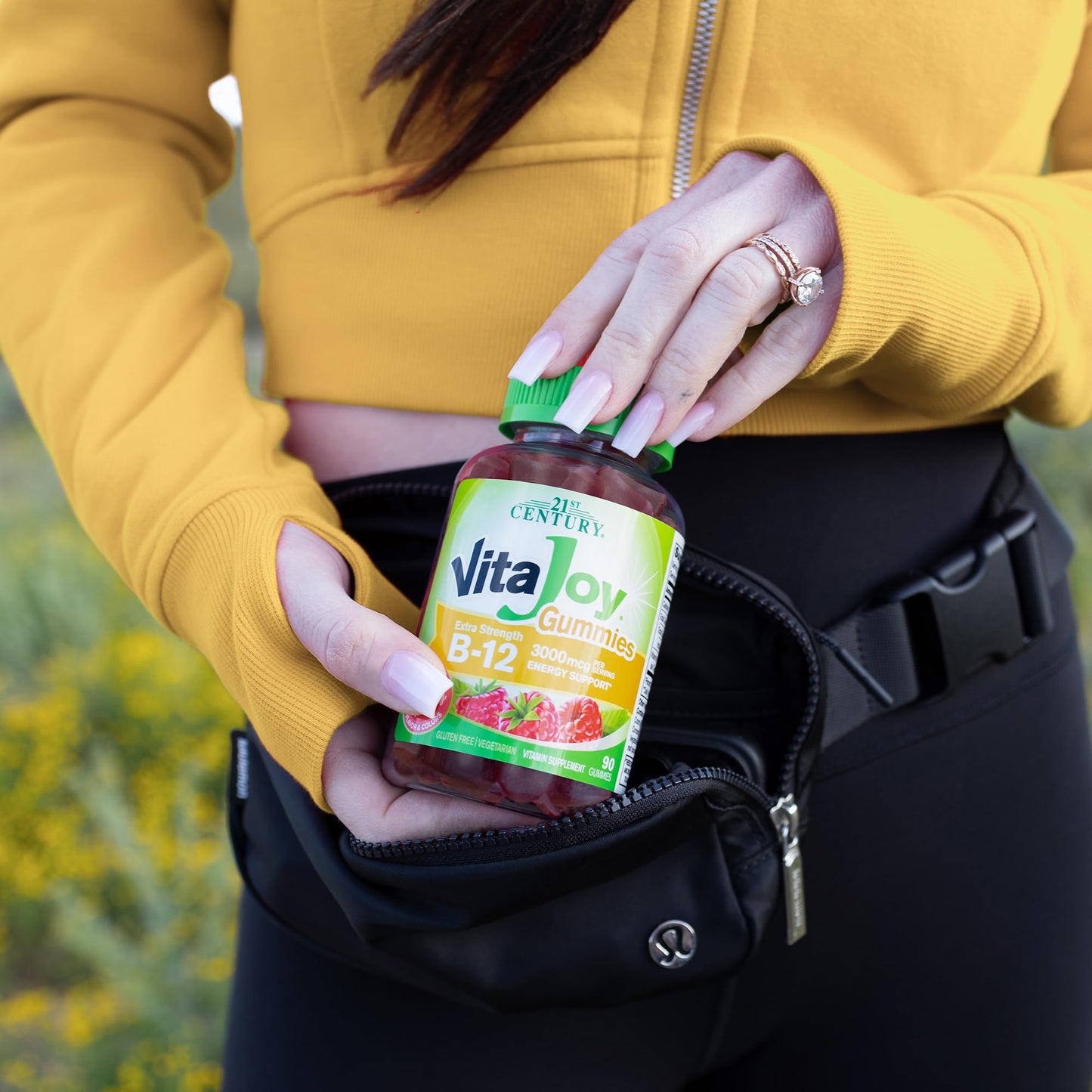 Pre-Order | Arrives in 5–10 Days – 21st Century VitaJoy Extra Strength B-12 3000 mcg Gummies, Raspberry, 90 Count