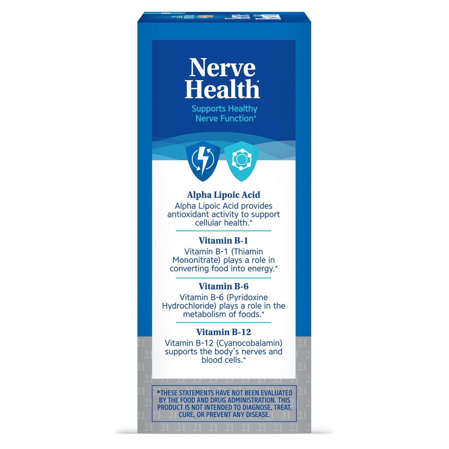 Pre-Order | Arrives in 5–10 Days – 21st Century Nerve Health Tablets (30 Count), Alpha Lipoic Acid 300mg, B1, B6, & B12 Vitamins for Nerve Function Support, Antioxidant ALA Supplement, Gluten Free. Non-GMO, & Vegan
