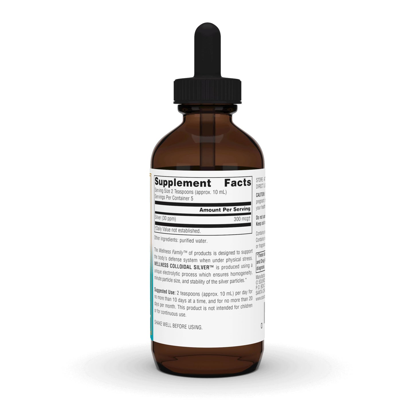 Pre-Order | Arrives in 5–10 Days – Source Naturals Wellness Colloidal Silver 30 ppm, Supports Physical Well Being* - 2 Fluid oz