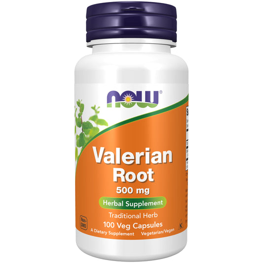 Pre-Order | Arrives in 5–10 Days – NOW Supplements, Valerian Root (Valeriana officinalis) 500 mg, Herbal Supplement, 100 Veg Capsules