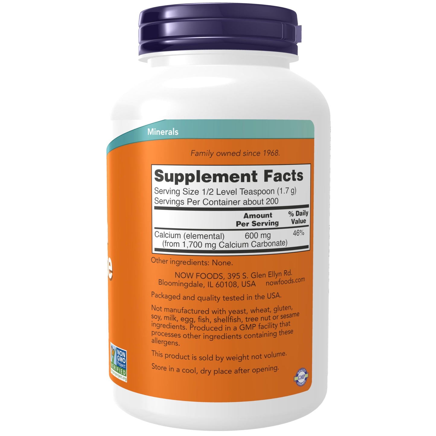 Pre-Order | Arrives in 5–10 Days – NOW Foods Supplements, Calcium Carbonate Powder, High Percentage of Calcium, Supports Bone Health*, 12-Ounce