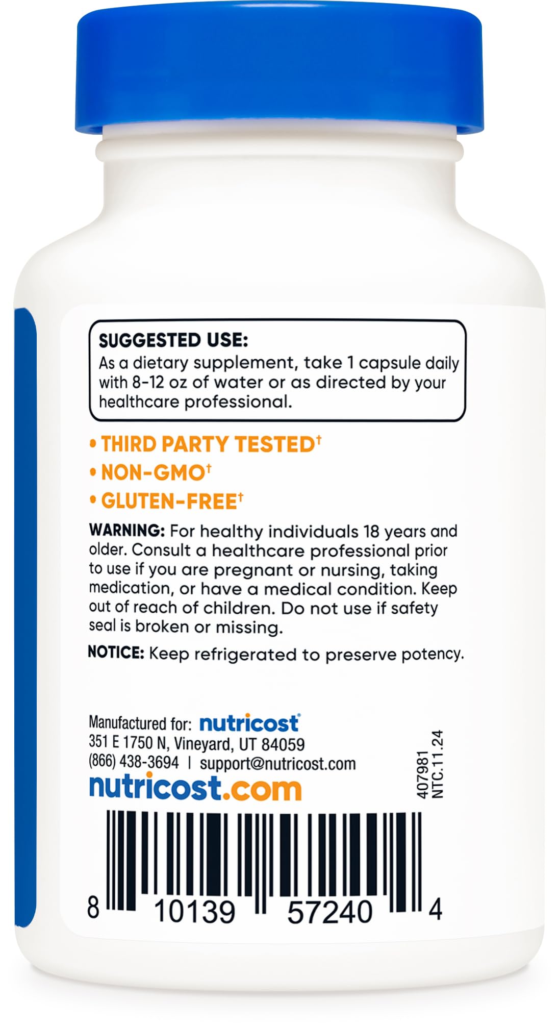 Pre-Order | Arrives in 5–10 Days – Nutricost Probiotic Complex - 50 Billion CFU, 60 Capsules - Probiotic for Men and Women - Vegetarian Capsules, Non-GMO, Gluten Free