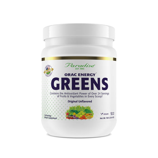 Pre-Order | Arrives in 5–10 Days – Paradise Herbs, ORAC Energy Greens Powder, Antioxidant Power of 24 Servings of Fruits & Vegetables in 1 Scoop, 120 Servings