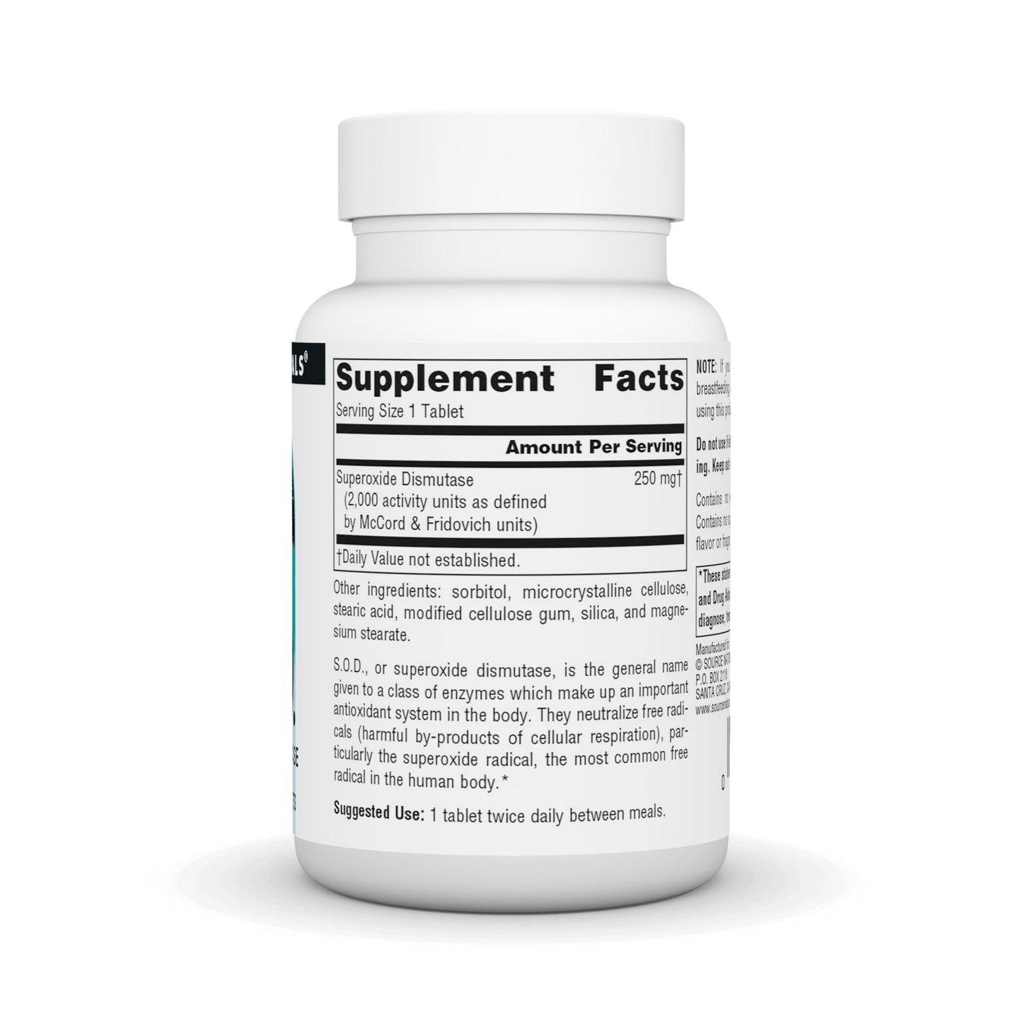 Pre-Order | Arrives in 5–10 Days – Source Naturals S-O-D, Superoxide Dismutase - Dietary Supplement - 90 Tablets
