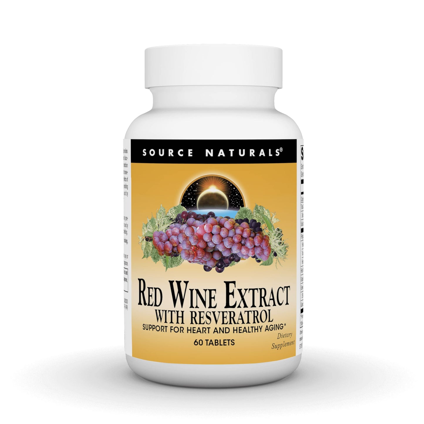 Pre-Order | Arrives in 5–10 Days – Source Naturals Red Wine Extract with Resveratrol, Suport for Healthy Aging* - 60 Tablets