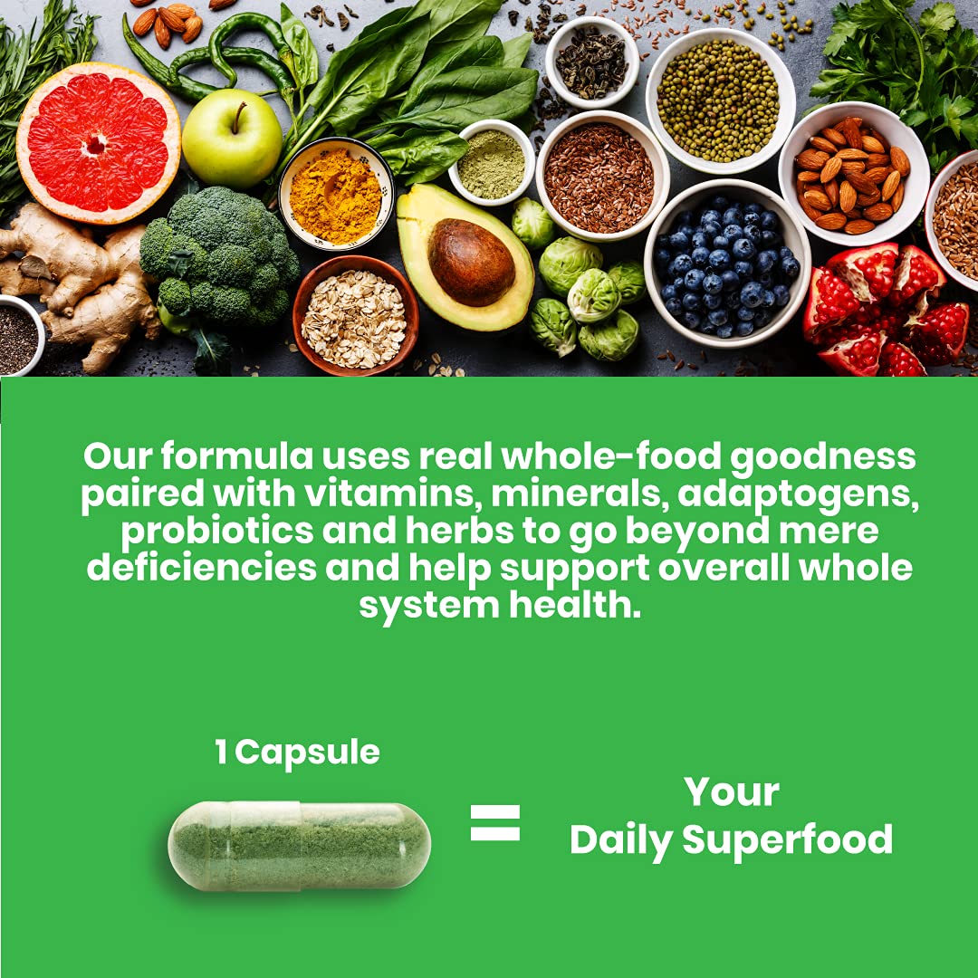 Pre-Order | Arrives in 5–10 Days – Paradise Herbs Earth's Blend Once Daily Multivitamin for Men, No Iron, 48 Organic Superfoods, Probiotics, Antioxidants, Vitamins A, B12, C, D, K2, 30 Count