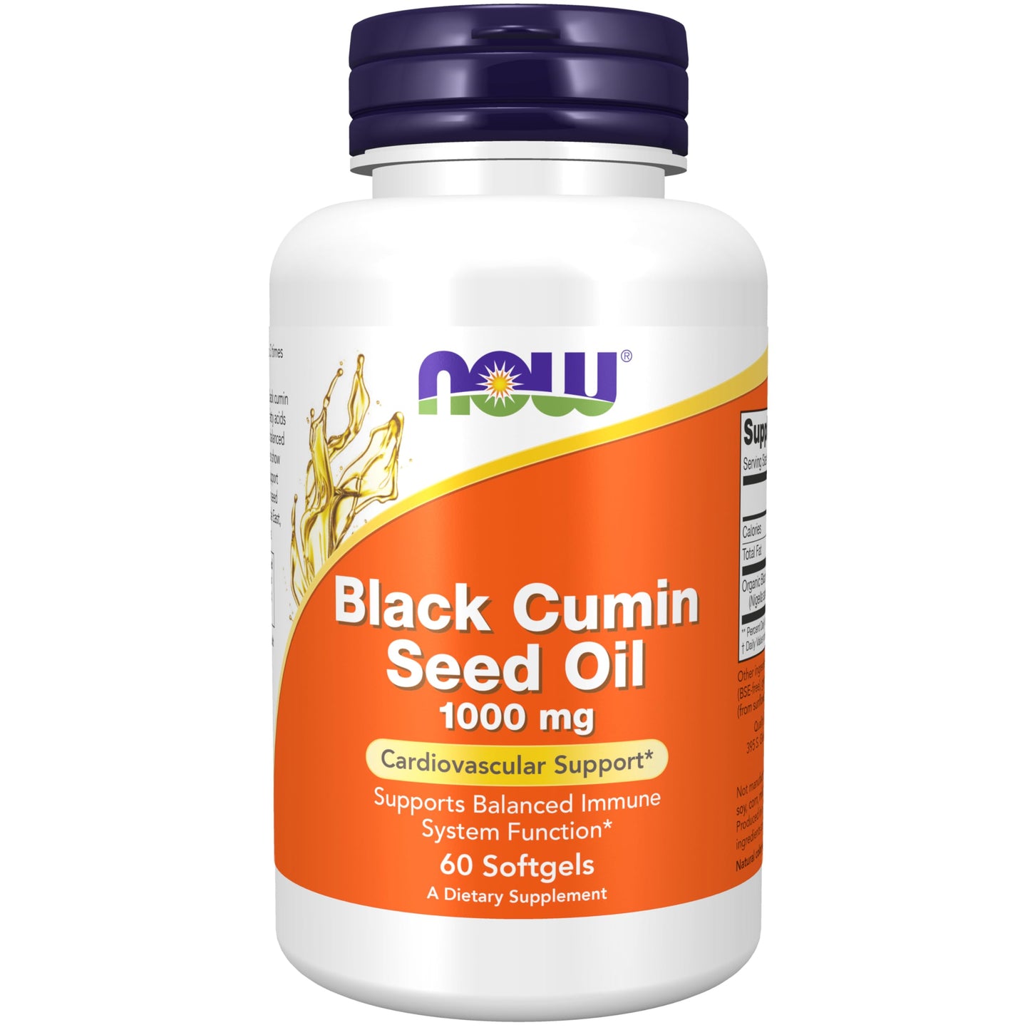 Pre-Order | Arrives in 5–10 Days – NOW Foods Supplements, Black Cumin Seed Oil, 1,000 mg, Cardiovascular Support*, 60 Softgels