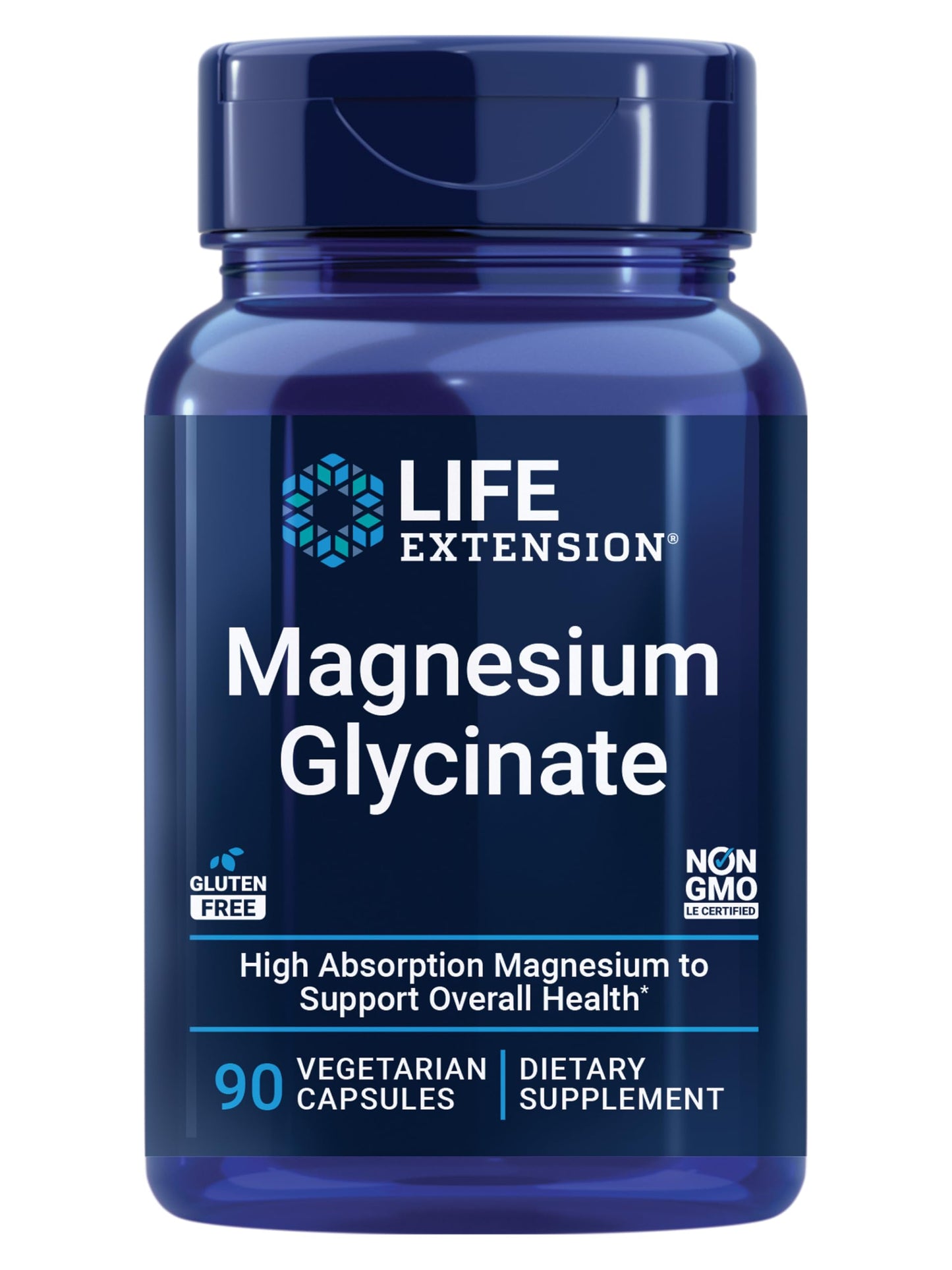 Pre-Order | Arrives in 5–10 Days – Life Extension Magnesium Glycinate, Heart Health, Bone Health, Nerve and Muscle Support, Highly absorbable, Gluten-Free, Non-GMO, Vegetarian, 90 Capsules