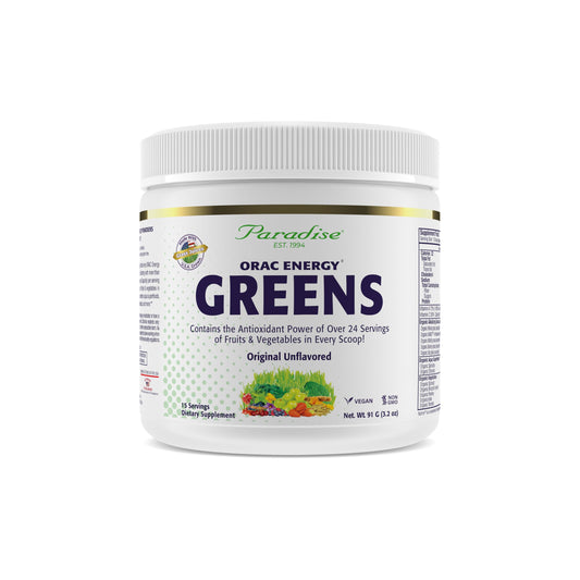 Pre-Order | Arrives in 5–10 Days – Paradise Herbs, ORAC Energy Greens Powder, Antioxidant Power of 24 Servings of Fruits & Vegetables in 1 Scoop, 15 Servings