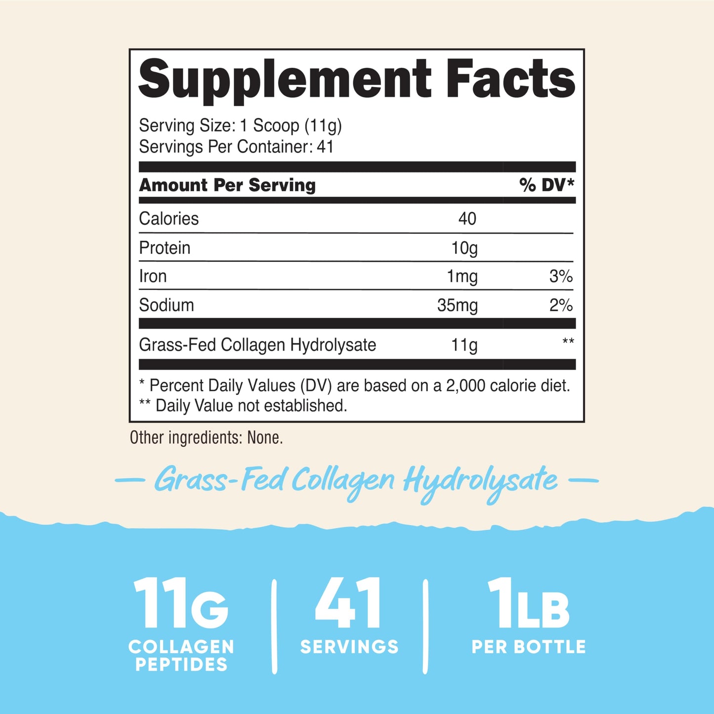 Pre-Order | Arrives in 5–10 Days – Nutricost Pure Collagen Hydrolysate (Bovine) Powder (3 Pack) - Grass Fed Bovine Collagen, 1LB Each
