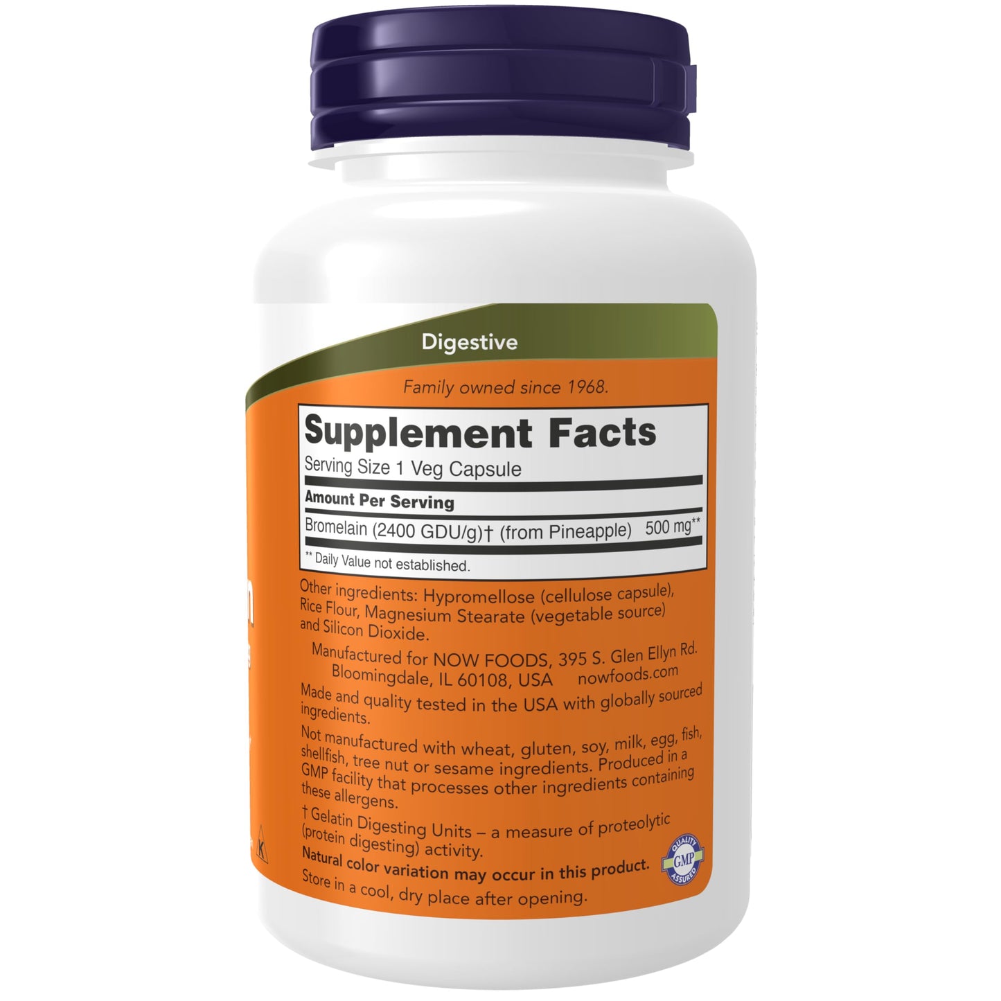 Pre-Order | Arrives in 5–10 Days – NOW Foods Supplements, Bromelain (Natural Proteolytic Enzyme) 2,400 GDU/g - 500 mg, Natural Proteolytic Enzyme*, 120 Veg Capsules