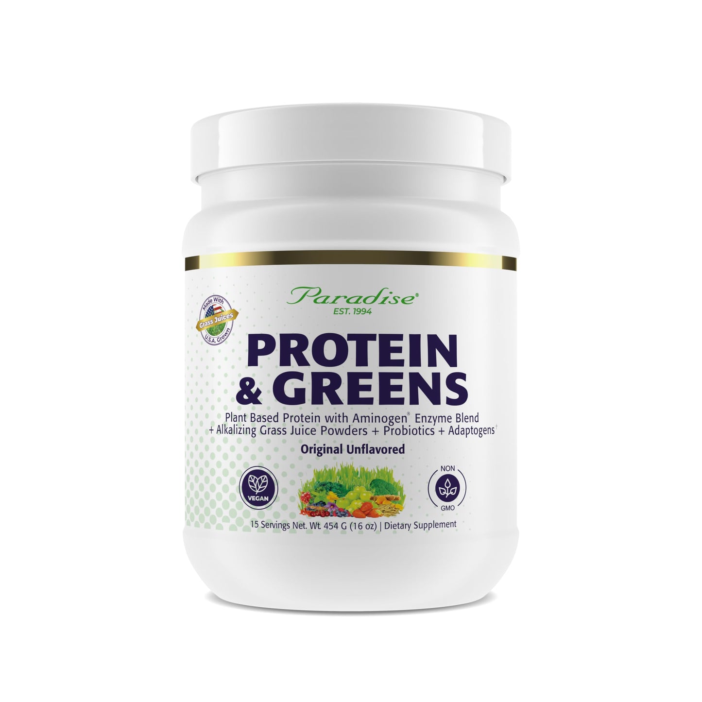 Pre-Order | Arrives in 5–10 Days – Paradise Herbs ORAC Energy Protein & Greens Powder, Antioxidant Power of 24 Servings of Fruits & Vegetables in 1 Scoop + 20g Protein, Unflavored, 15 Servings