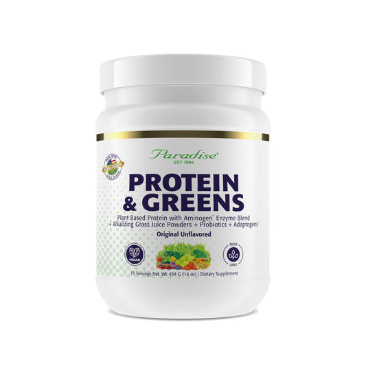 Pre-Order | Arrives in 5–10 Days – Paradise Herbs ORAC Energy Protein & Greens Powder, Antioxidant Power of 24 Servings of Fruits & Vegetables in 1 Scoop + 20g Protein, Unflavored, 15 Servings