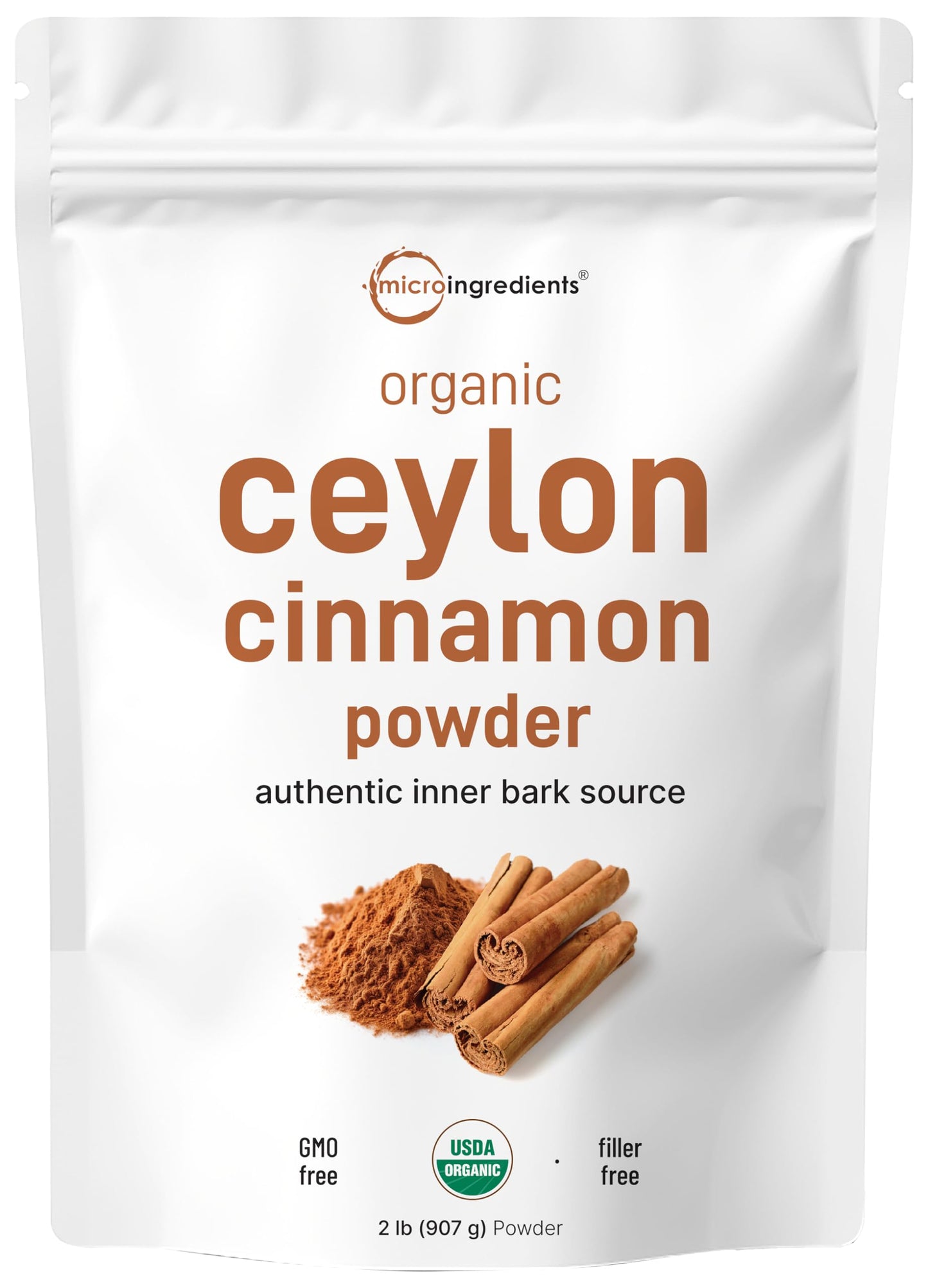 Pre-Order | Arrives in 5–10 Days – Organic Ceylon Cinnamon Powder, 2lbs | Premium Sri Lanka Cinnamon for Spice & Seasoning | Great for Baking, Cooking & Drinks | Additive Free, Non-GMO, Bulk Supply